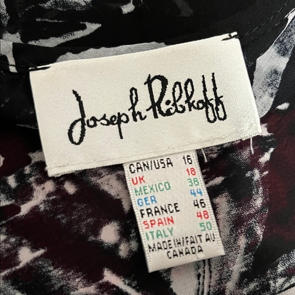 Joseph Ribkoff Sheer Floral Flutter Sleeve Poncho Top - Picture 8 of 9